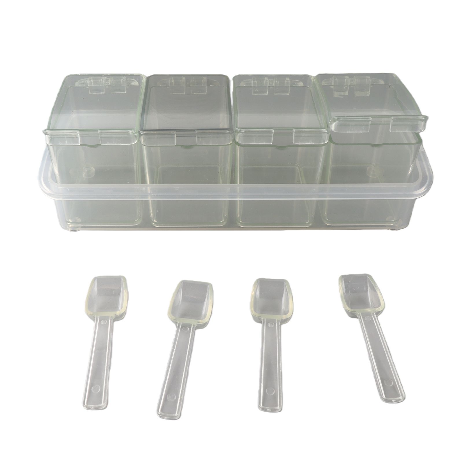 Seasoning Storage Box Spice Pots Storage Container Condiment Jar with Cover view 2