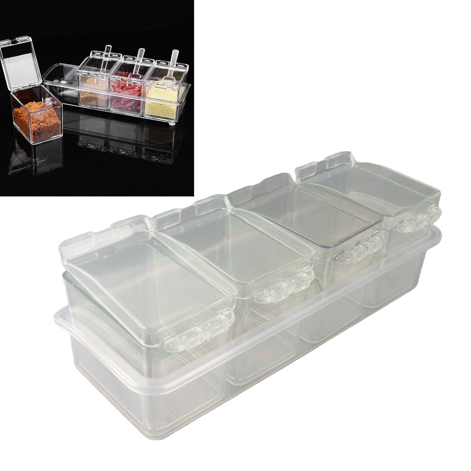Seasoning Storage Box Spice Pots Storage Container Condiment Jar with Cover view 11