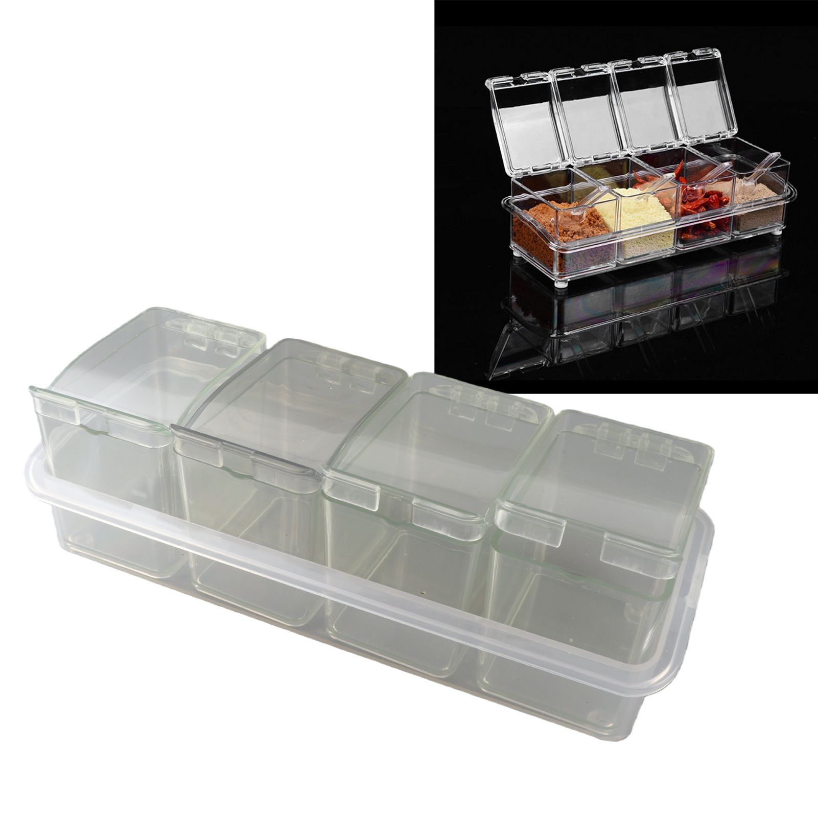 Seasoning Storage Box Spice Pots Storage Container Condiment Jar with Cover view 12
