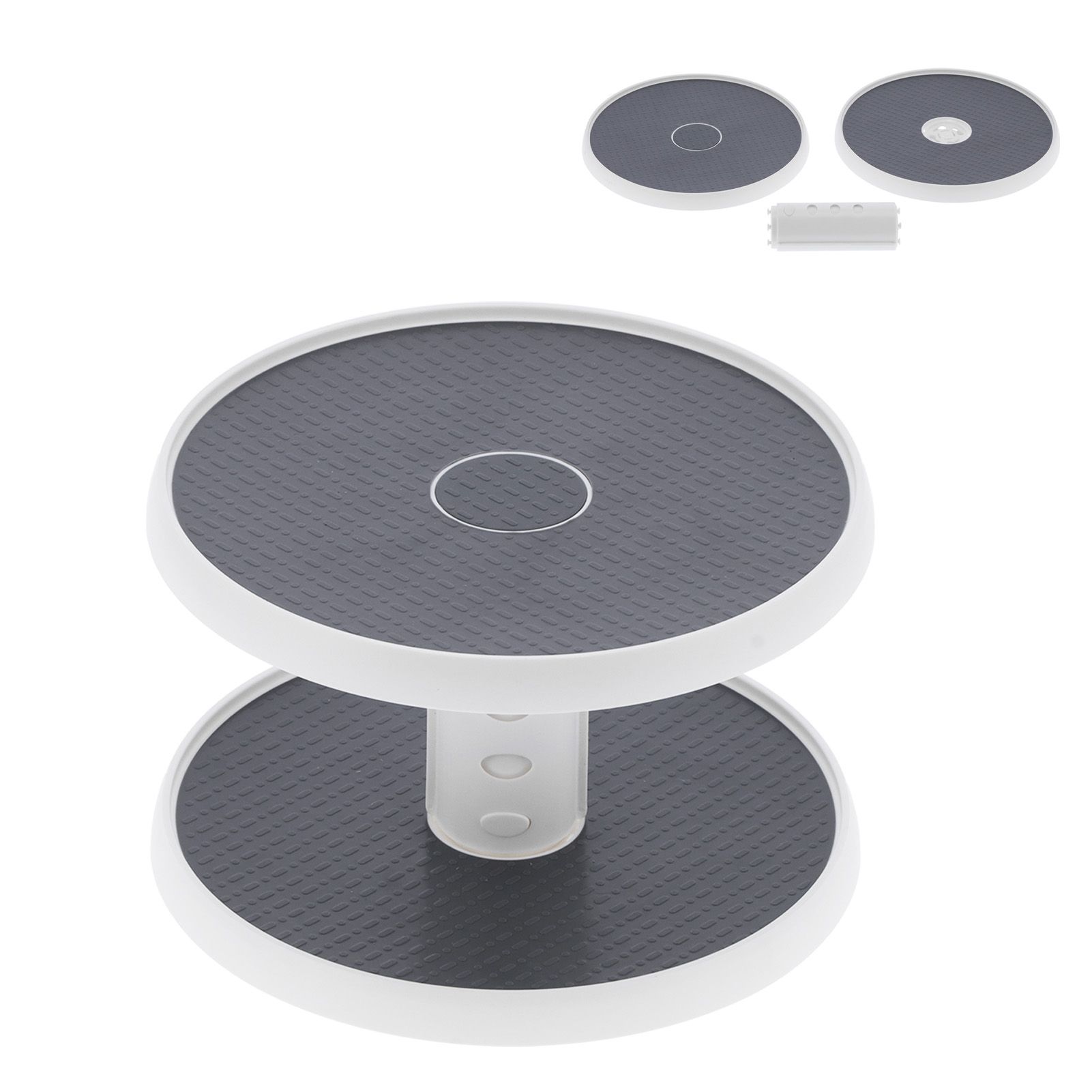 2 Tier Turntable Spice Rack Organizer Rotating Spice Holder Shelf Adjustable view 9