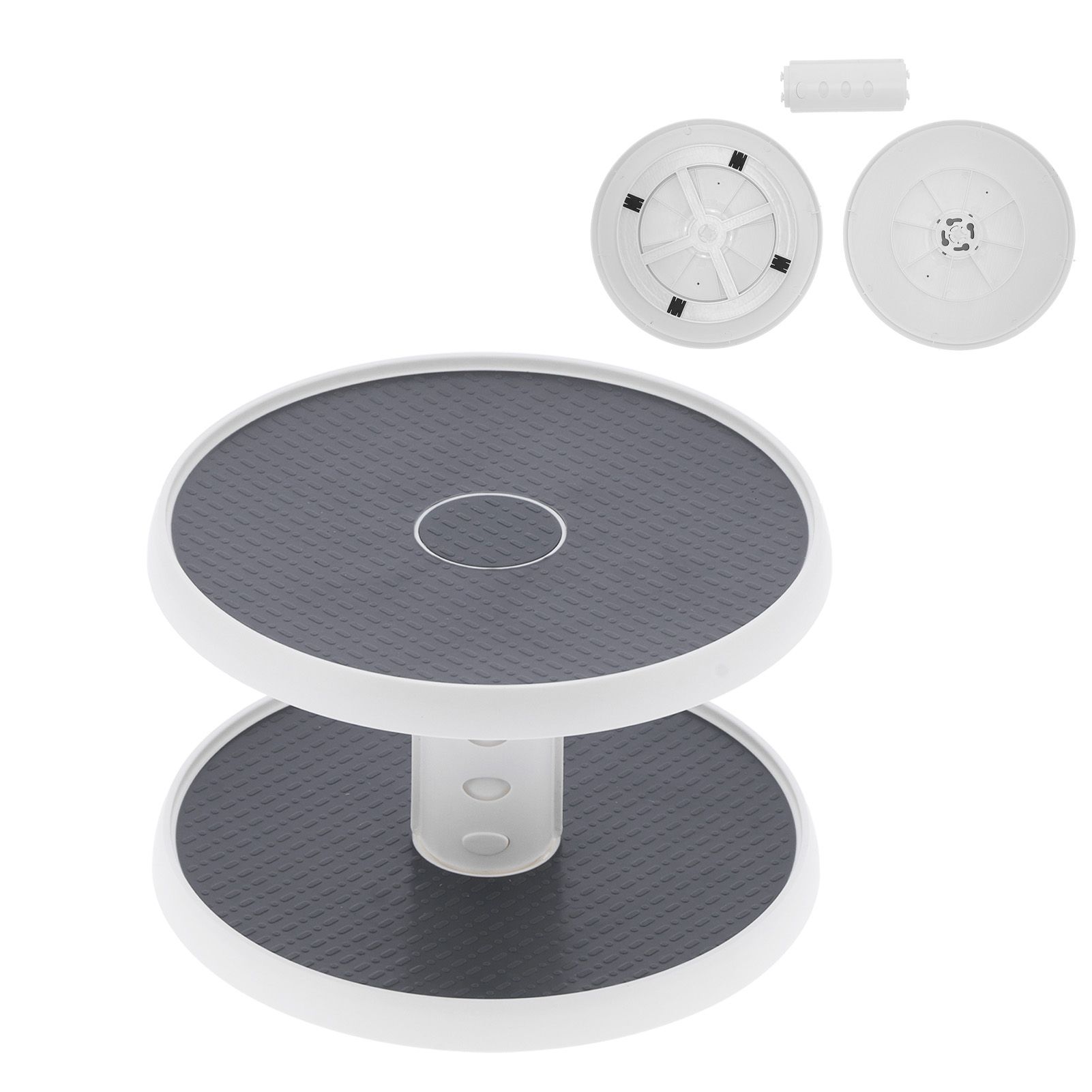 2 Tier Turntable Spice Rack Organizer Rotating Spice Holder Shelf Adjustable view 10