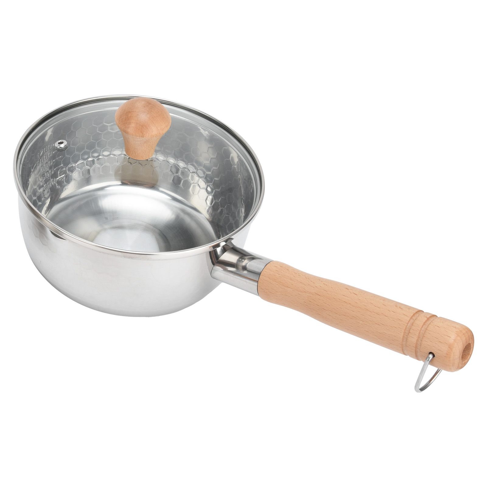 Saucepan Stainless Steel Pot Supplement Food Pot with Single Handle Cover for