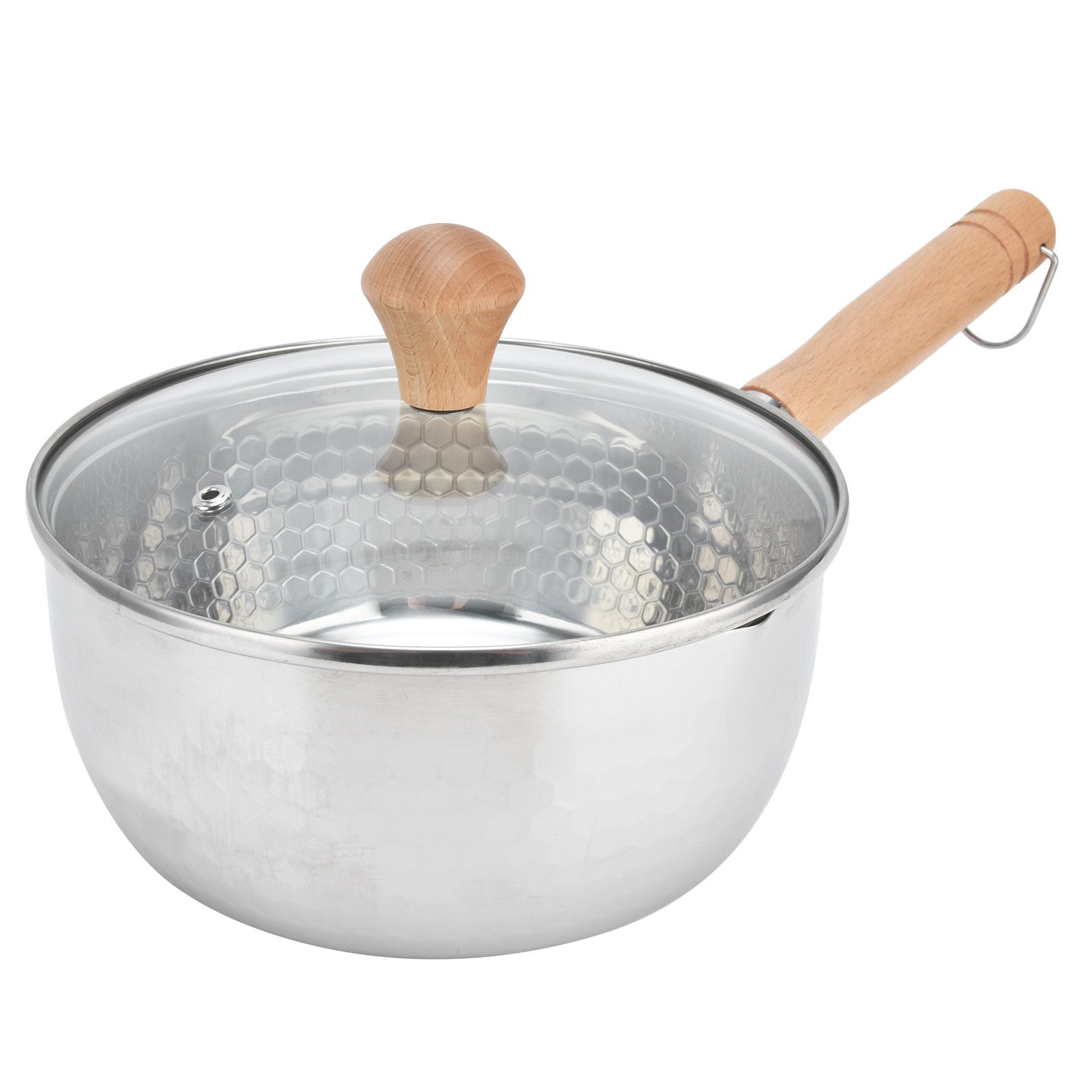Saucepan Stainless Steel Pot Supplement Food Pot with Single Handle Cover for view 3