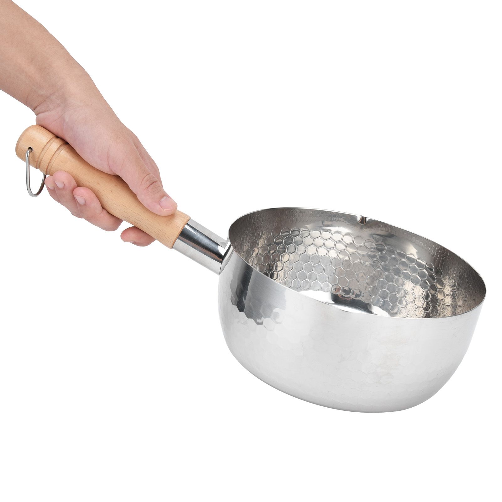 Saucepan Stainless Steel Pot Supplement Food Pot with Single Handle Cover for view 5