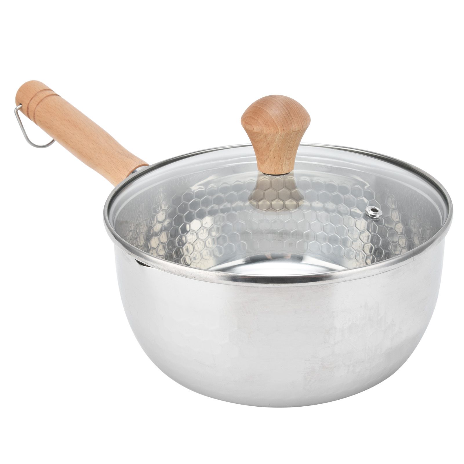 Saucepan Stainless Steel Pot Supplement Food Pot with Single Handle Cover for view 7