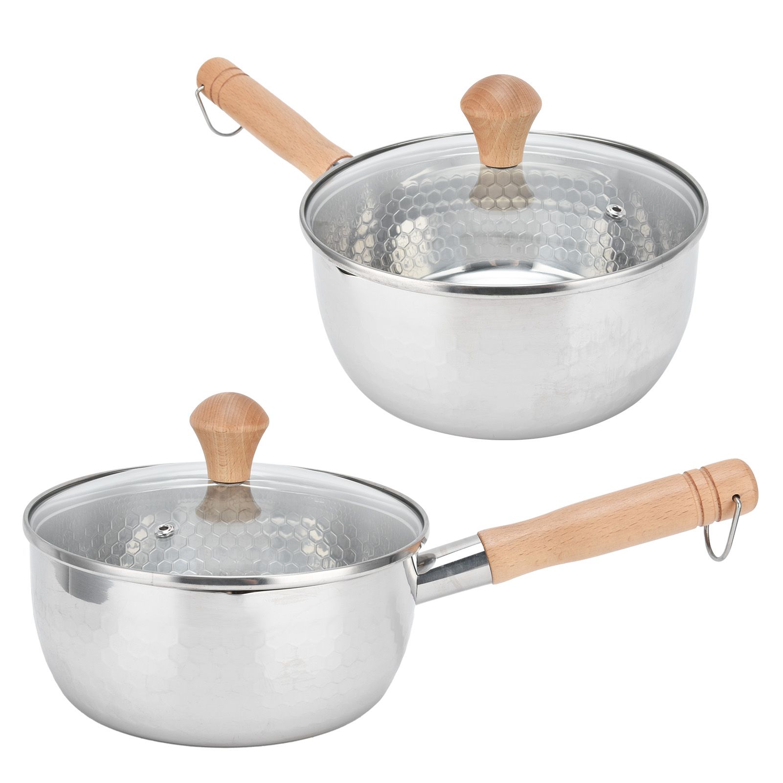 Saucepan Stainless Steel Pot Supplement Food Pot with Single Handle Cover for view 9