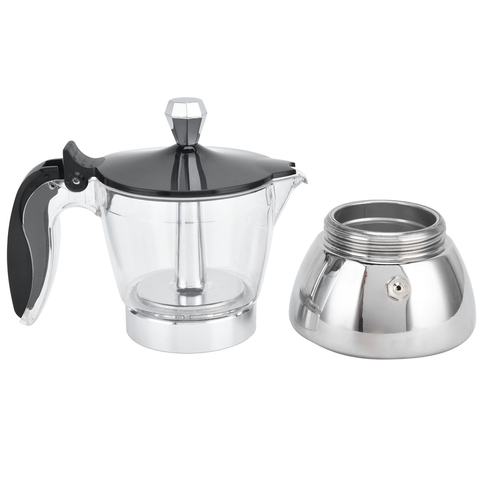 4 Cup Stainless Steel Coffee Maker Stovetop Moka Pot Coffee Maker Kitchen Supplies view 4