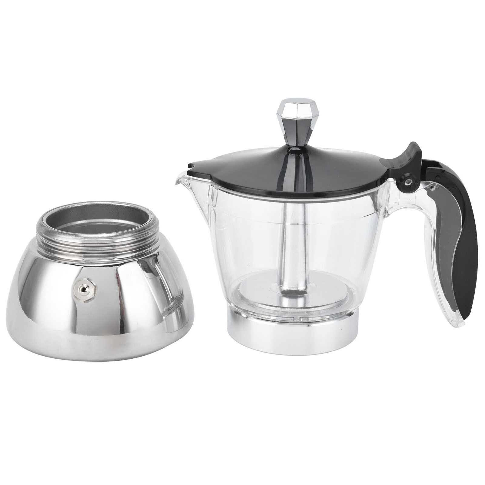 4 Cup Stainless Steel Coffee Maker Stovetop Moka Pot Coffee Maker Kitchen Supplies view 8