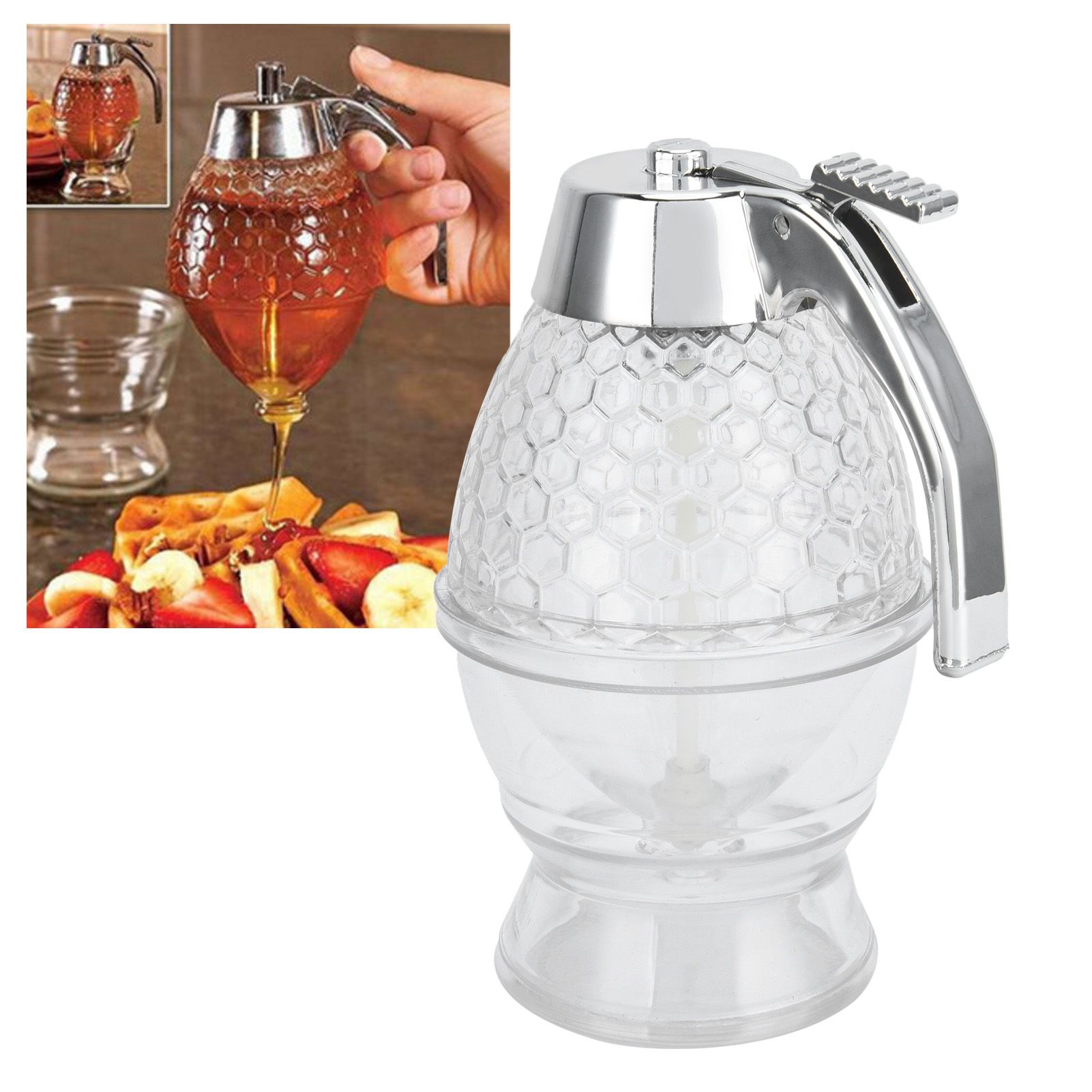 Syrup Honey Squeezing Dispenser Kitchen Liquid Storage Seasoning Jar for Home view 12