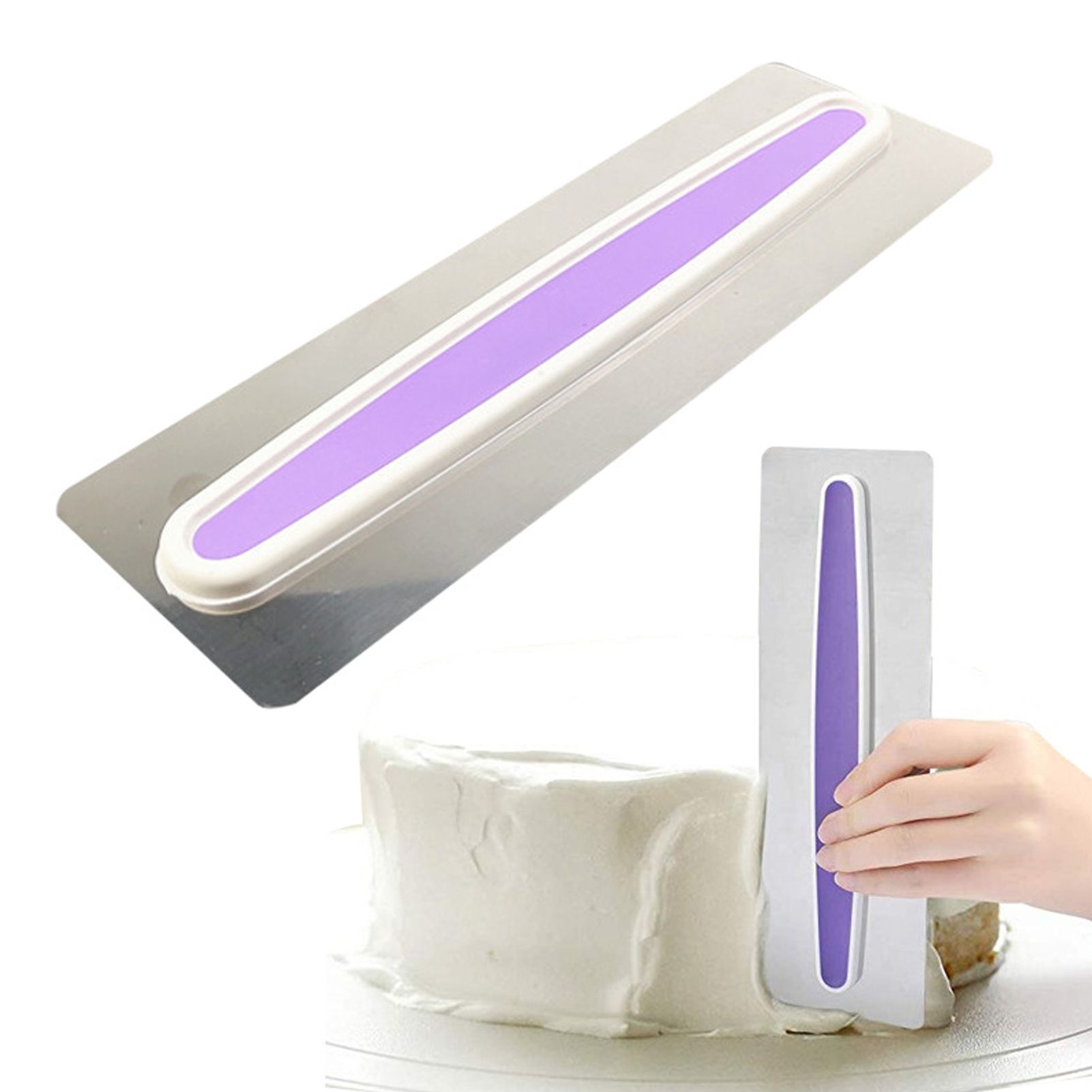 DIY Cake Tools Stainless Steel Cream Scraper Fondant Cake Cream Scraper view 12