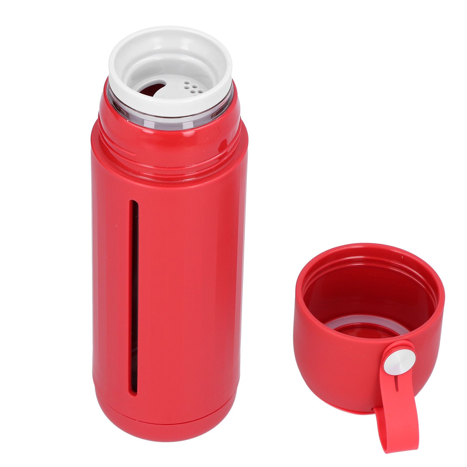 310ml Glass Cup with Lid Portable Dual Purpose Water Mug Bottle for School view 8