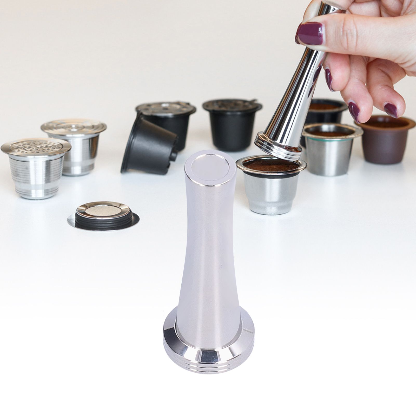 Coffee Tamper Stainless Steel Powder Hammer Press Tool Fit for Illy Coffee view 11