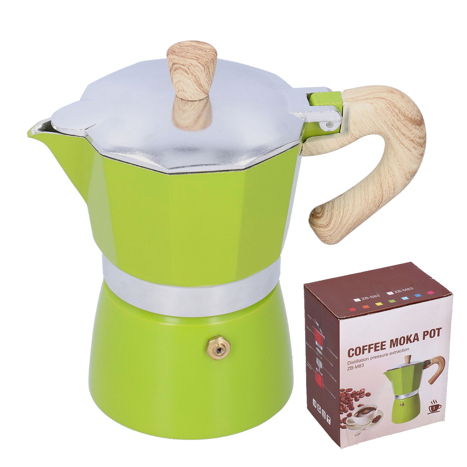 150ML Coffee Pot Stovetop Moka Maker Coffee Maker Kettle for Gas Stove Ethanol view 2