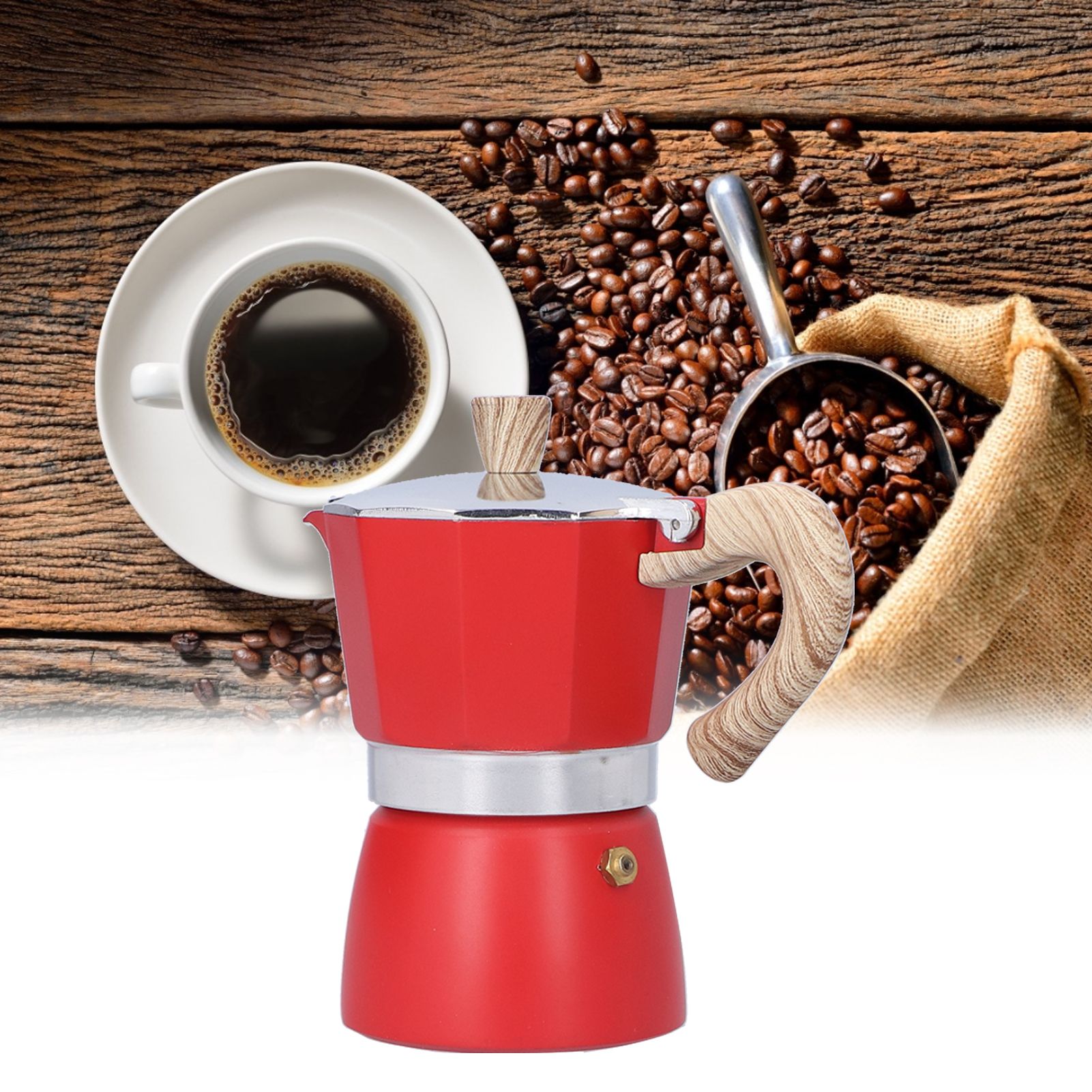 150ML Coffee Pot Stovetop Moka Maker Coffee Maker Kettle for Gas Stove Ethanol view 11