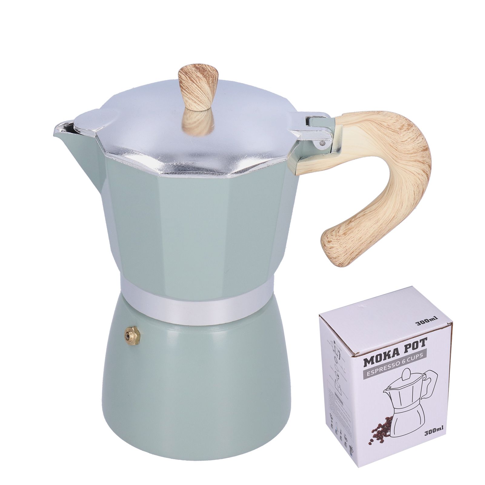 300ML Coffee Pot Moka Maker Coffee Kettle for Gas Stove Ethanol Stove view 2