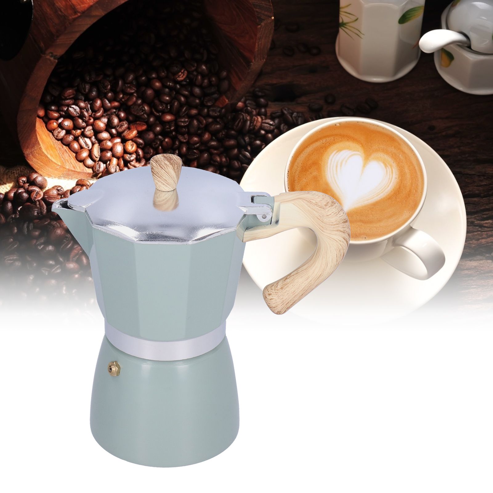 300ML Coffee Pot Moka Maker Coffee Kettle for Gas Stove Ethanol Stove view 12