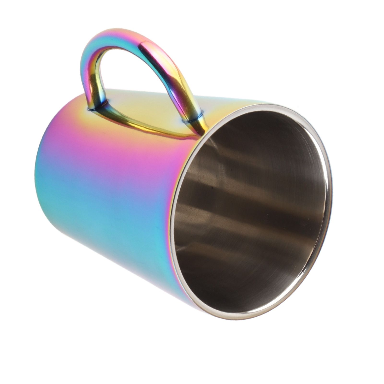 300ml Double Layer Water Cup with Handle Stainless Steel Coffee Insulated Mug view 3
