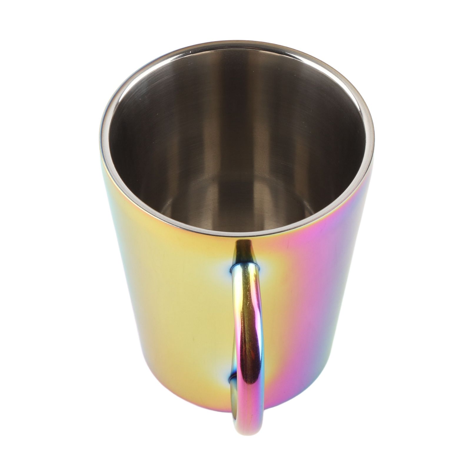 300ml Double Layer Water Cup with Handle Stainless Steel Coffee Insulated Mug view 6