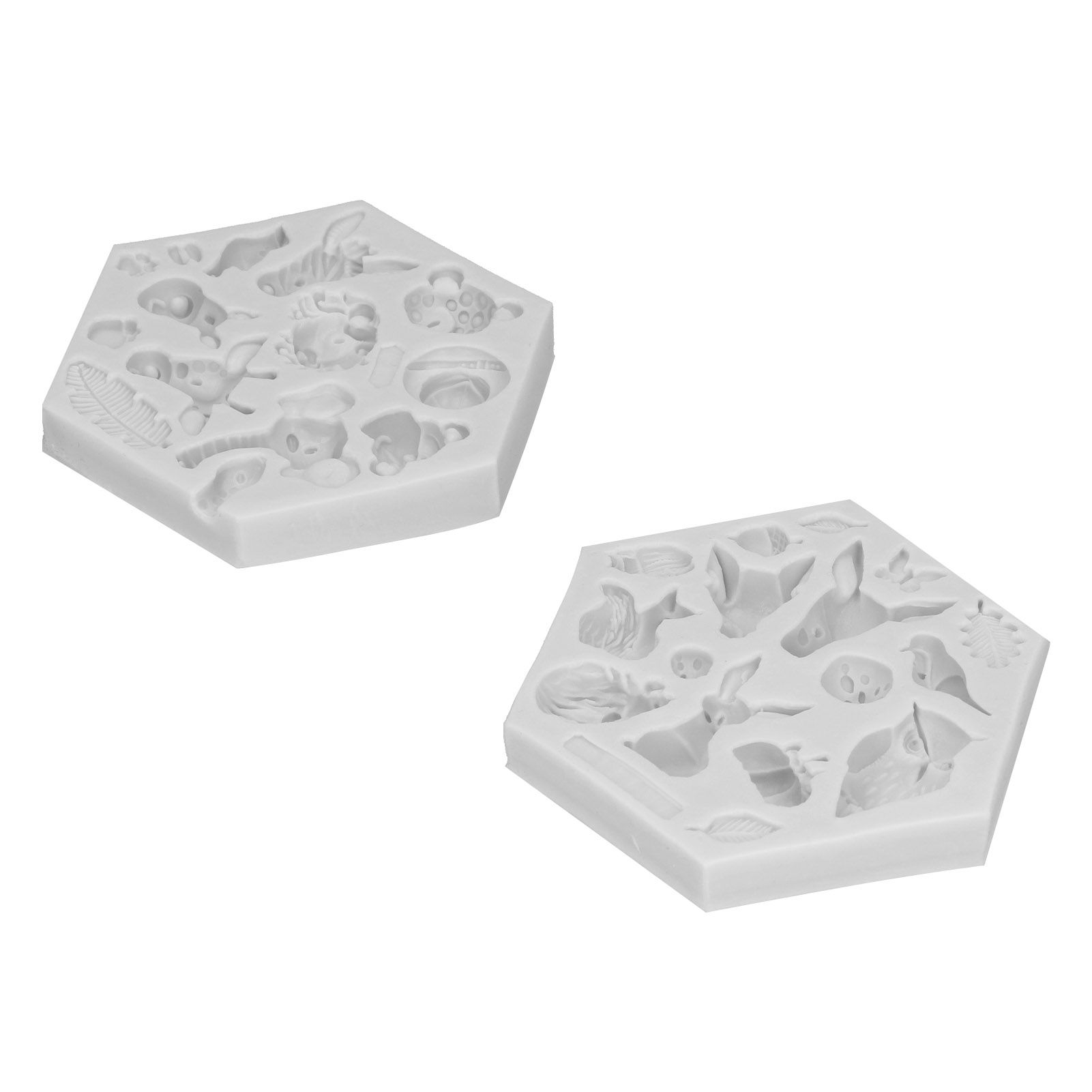 2Pcs/Set Animal Pattern Silicone Fondant Mold Chocolate Soap Cake Maker Mold view 3