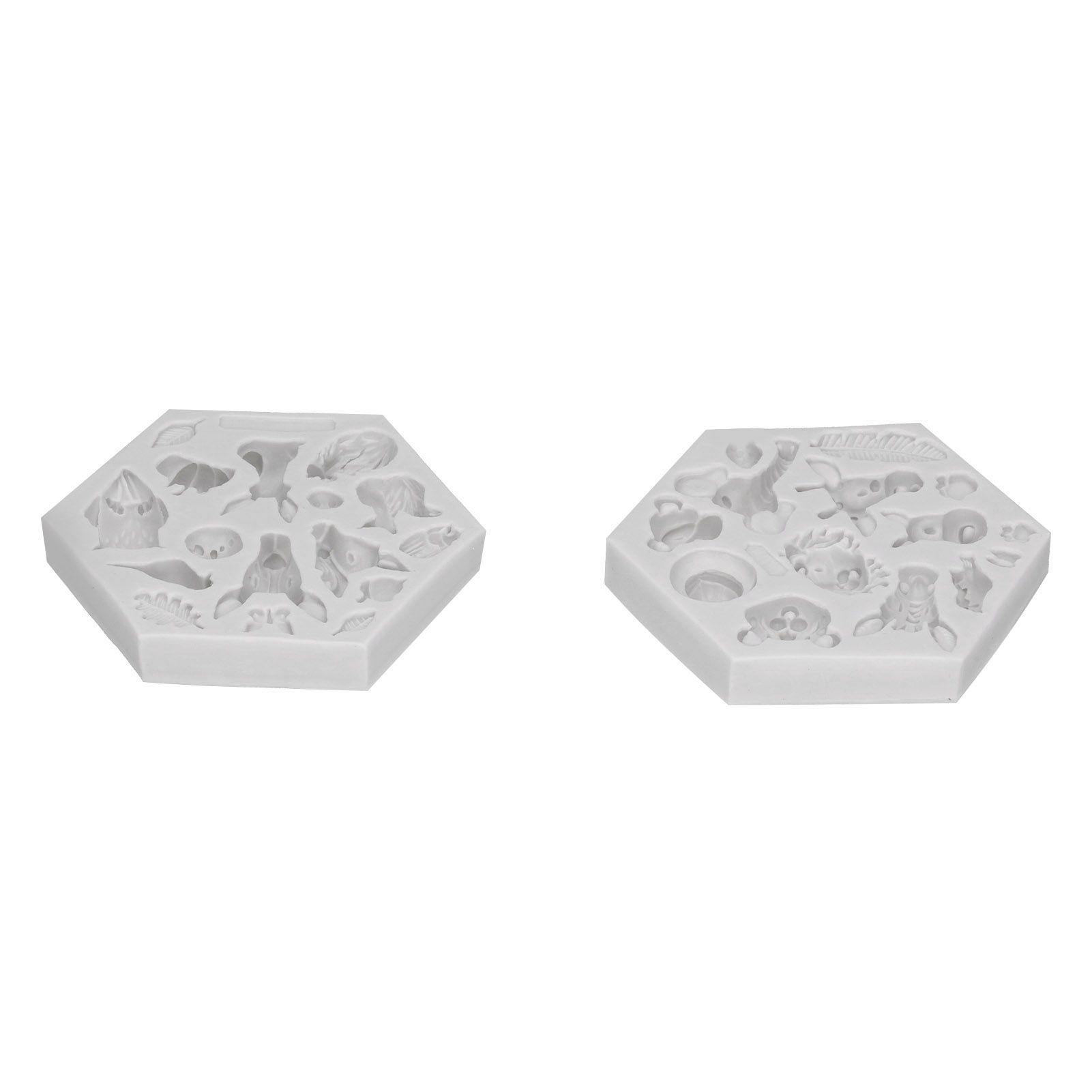 2Pcs/Set Animal Pattern Silicone Fondant Mold Chocolate Soap Cake Maker Mold view 6