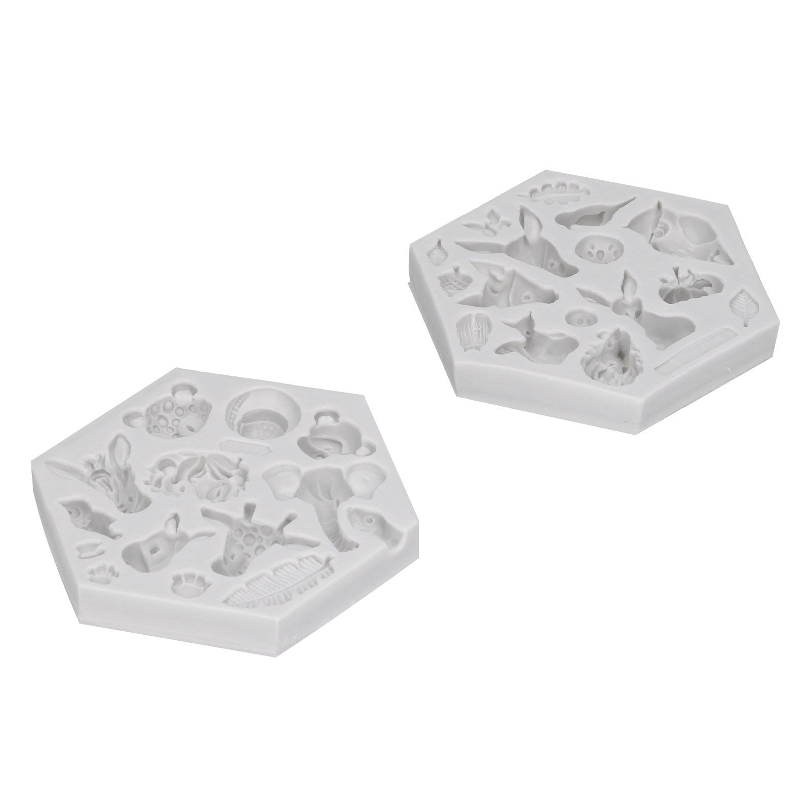2Pcs/Set Animal Pattern Silicone Fondant Mold Chocolate Soap Cake Maker Mold view 7