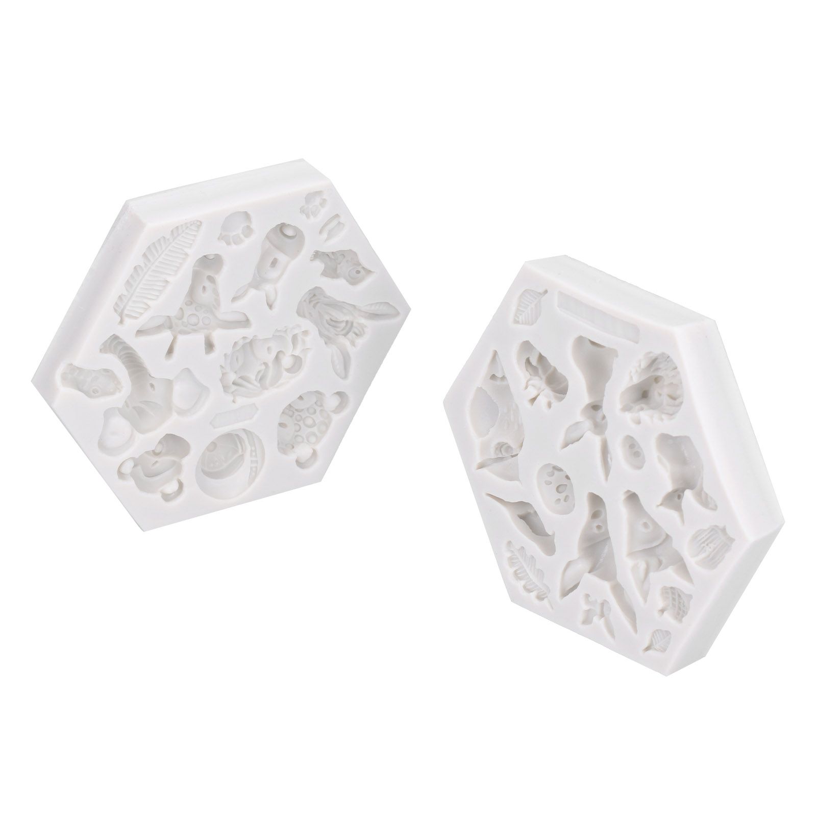 2Pcs/Set Animal Pattern Silicone Fondant Mold Chocolate Soap Cake Maker Mold view 9
