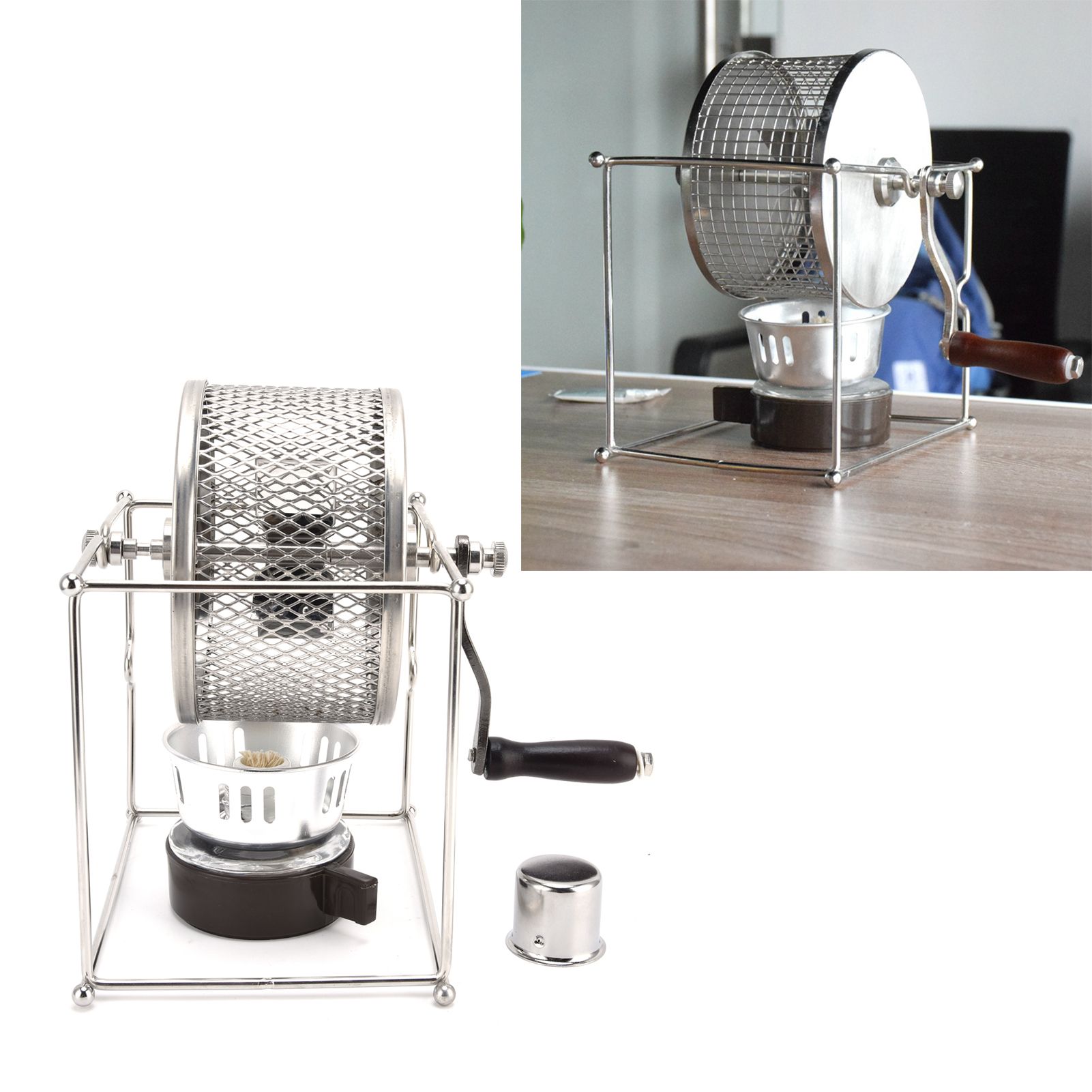HandCranked Coffee Bean Roasting Machine Household Small Stainless Steel view 11