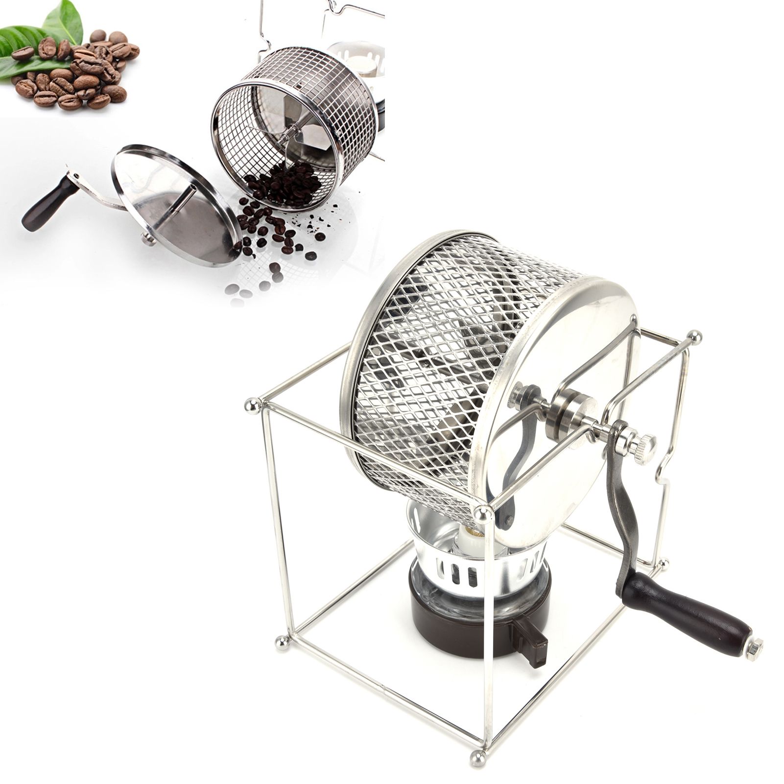 HandCranked Coffee Bean Roasting Machine Household Small Stainless Steel view 12