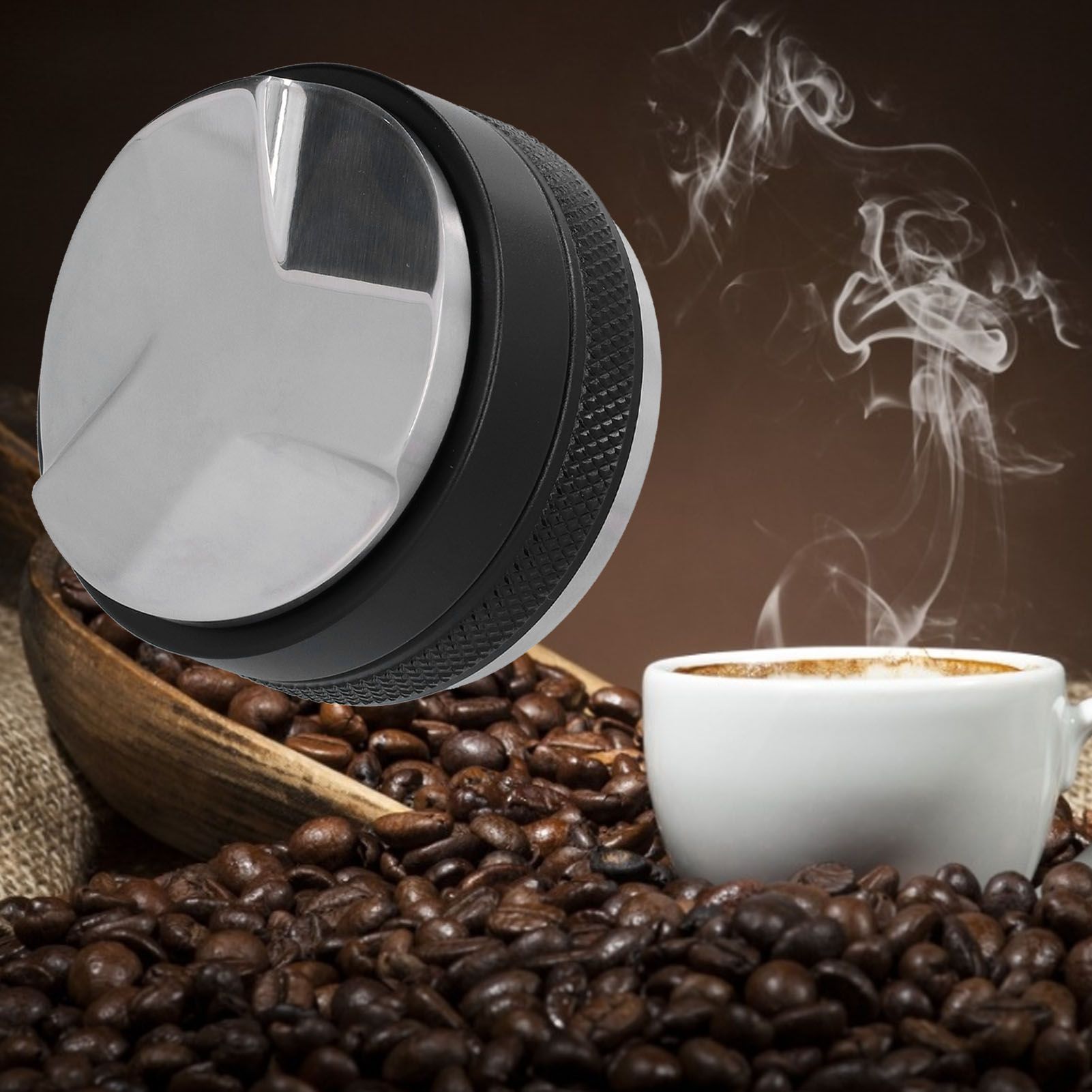 58MM Coffee Distributor Double Head Adjustable Stainless Steel Coffee Tamper view 12
