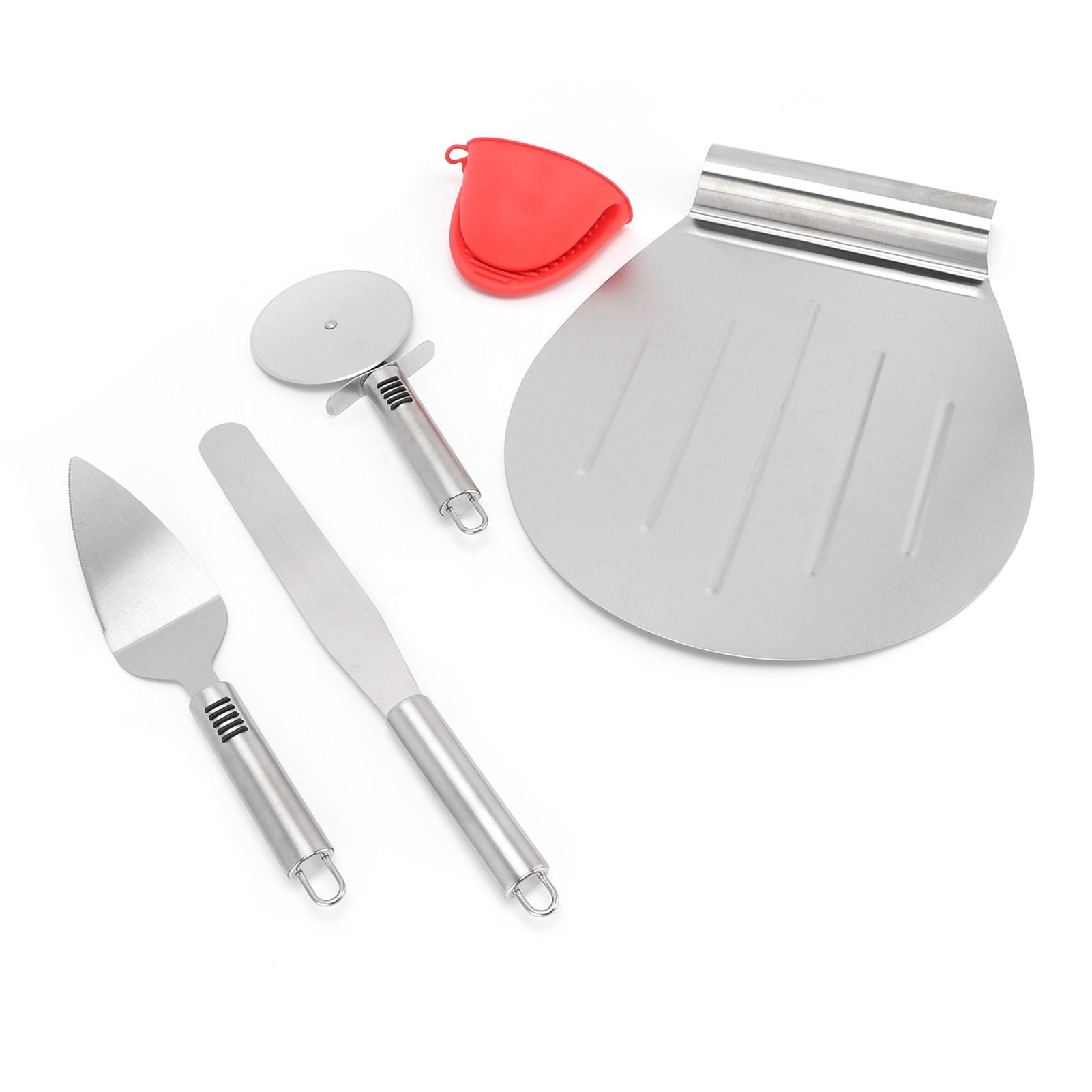 Pizza Spatula 5PCS Stainless Steel Blade Polishing Process Pizza Shovel Pizza — image 1