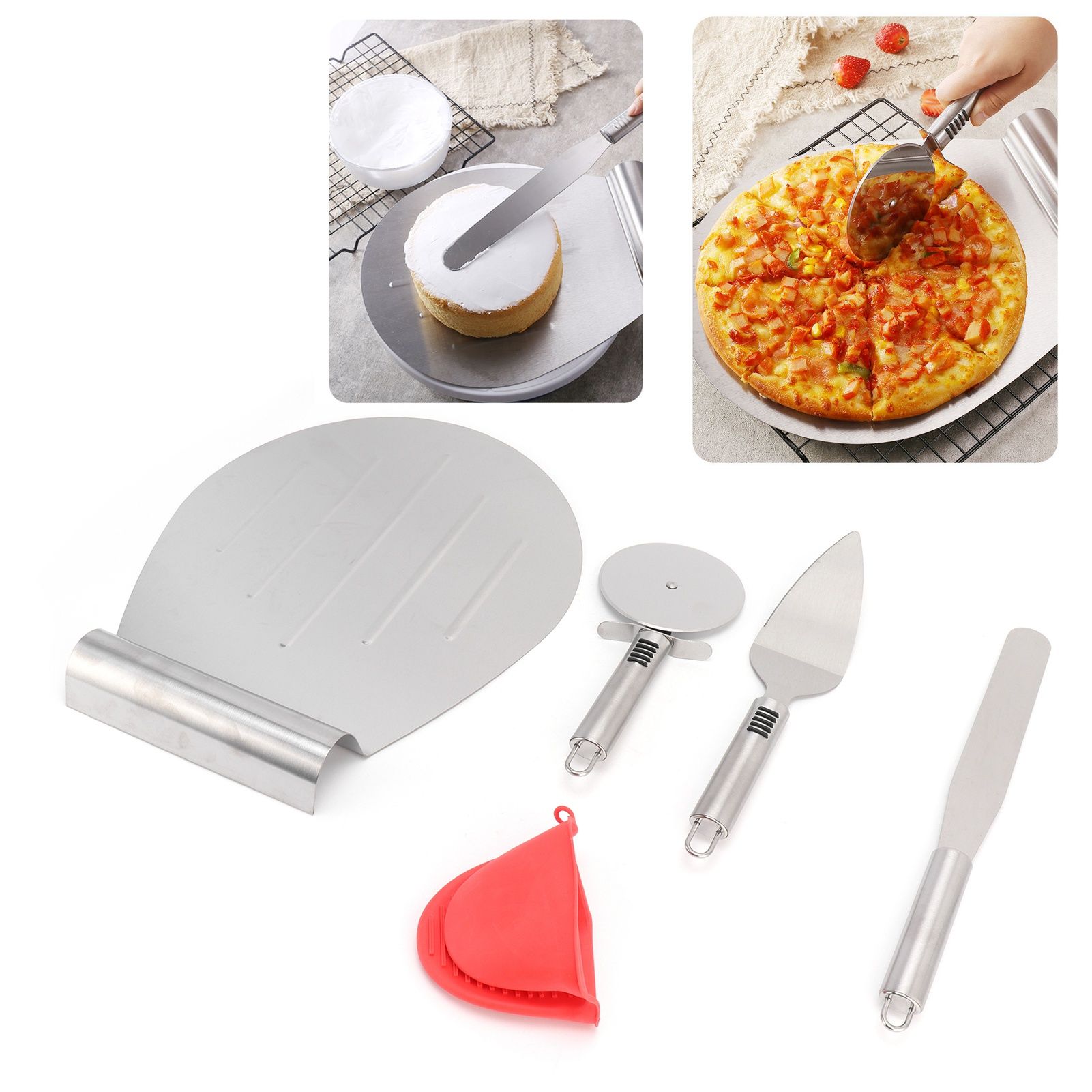 Pizza Spatula 5PCS Stainless Steel Blade Polishing Process Pizza Shovel Pizza view 11