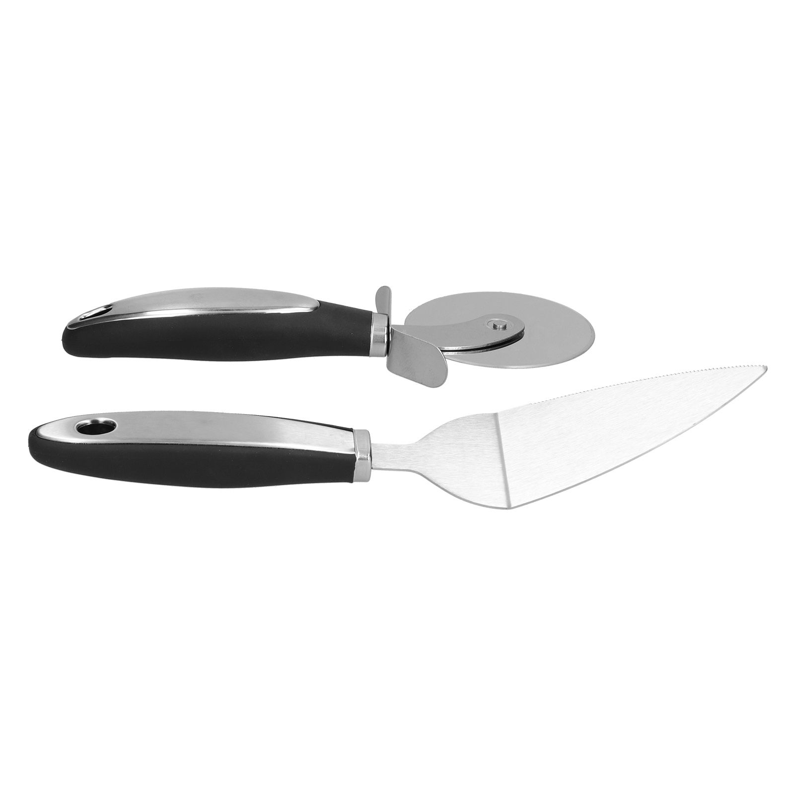 2Pcs set Pizza Cutter Spatula Stainless Steel Pizza Spatula Spade with Non view 3
