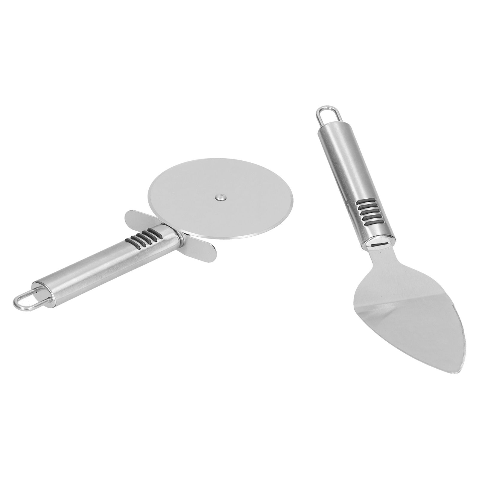 Pizza Cutter 2PCS Stainless Steel Blade Polishing Process Ergonomic Handle view 3