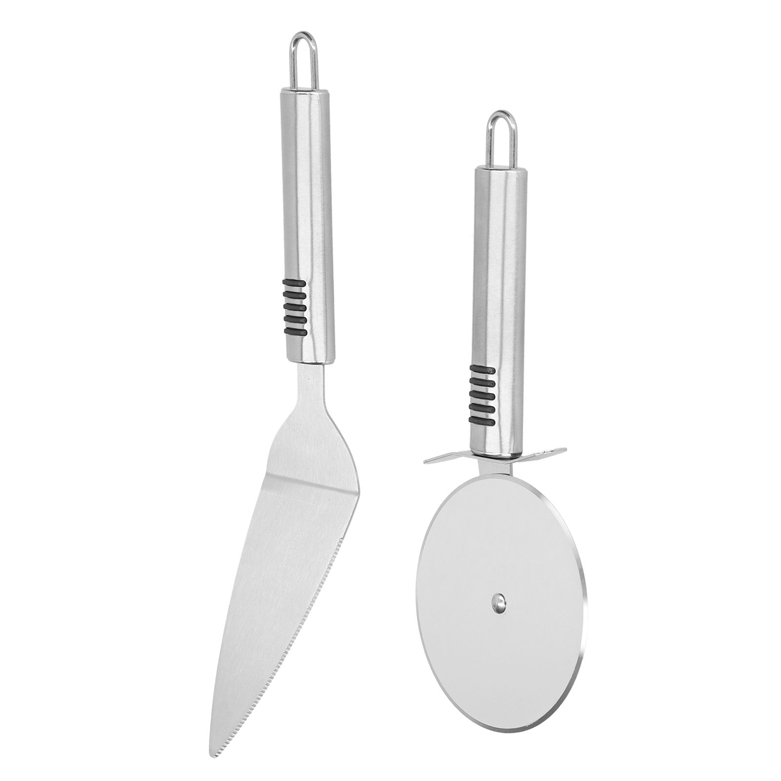 Pizza Cutter 2PCS Stainless Steel Blade Polishing Process Ergonomic Handle view 5