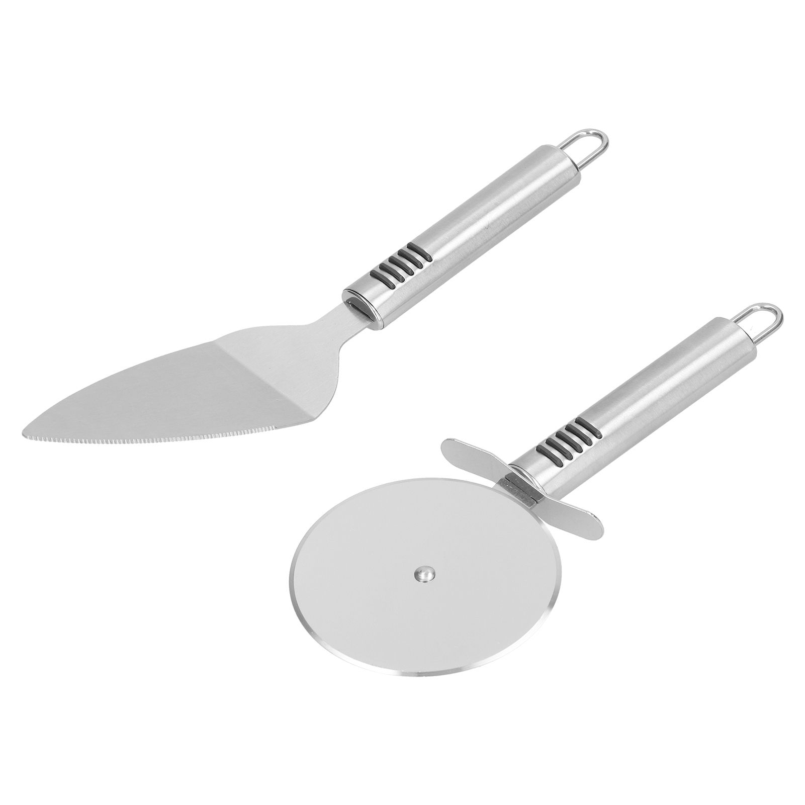 Pizza Cutter 2PCS Stainless Steel Blade Polishing Process Ergonomic Handle view 6