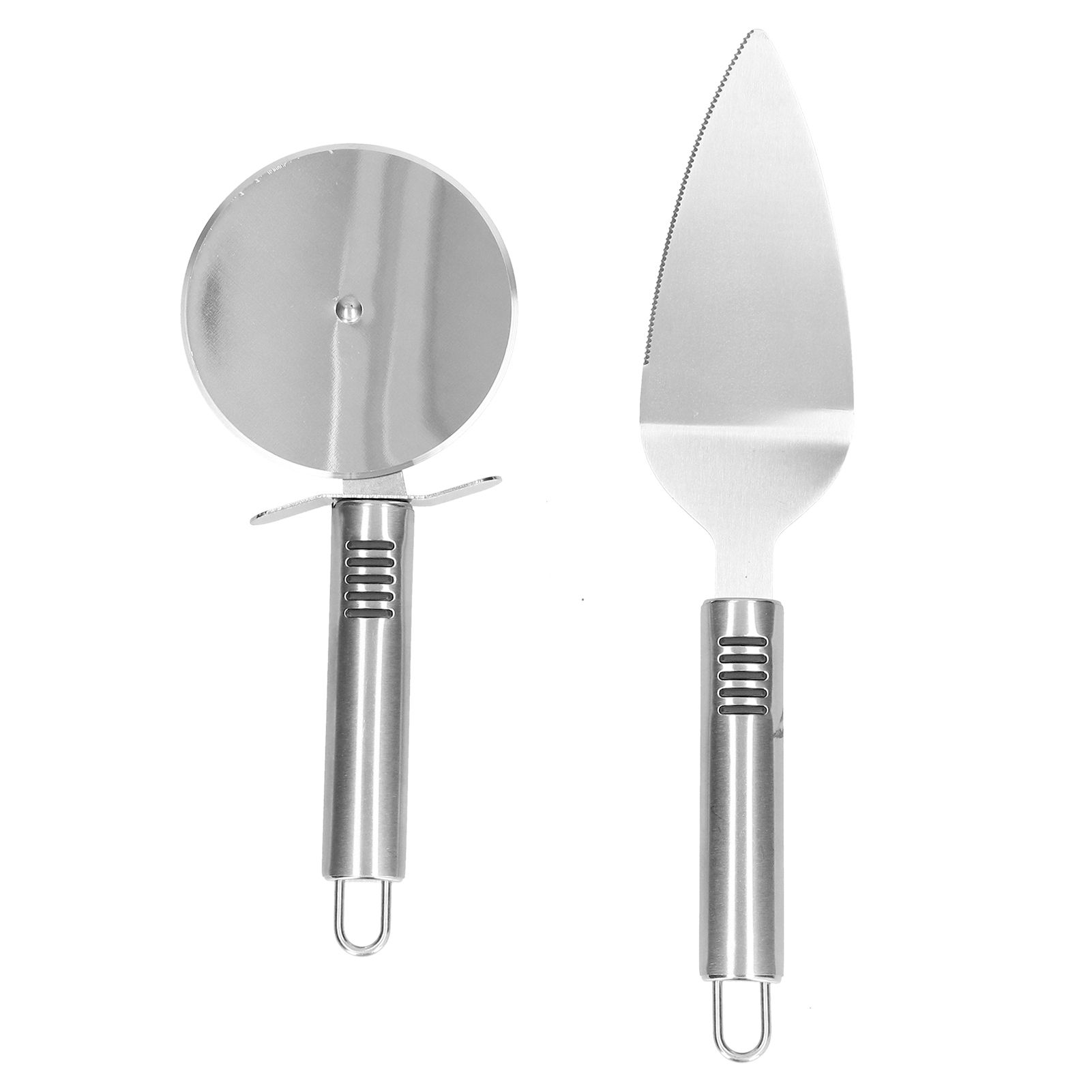 Pizza Cutter 2PCS Stainless Steel Blade Polishing Process Ergonomic Handle view 10