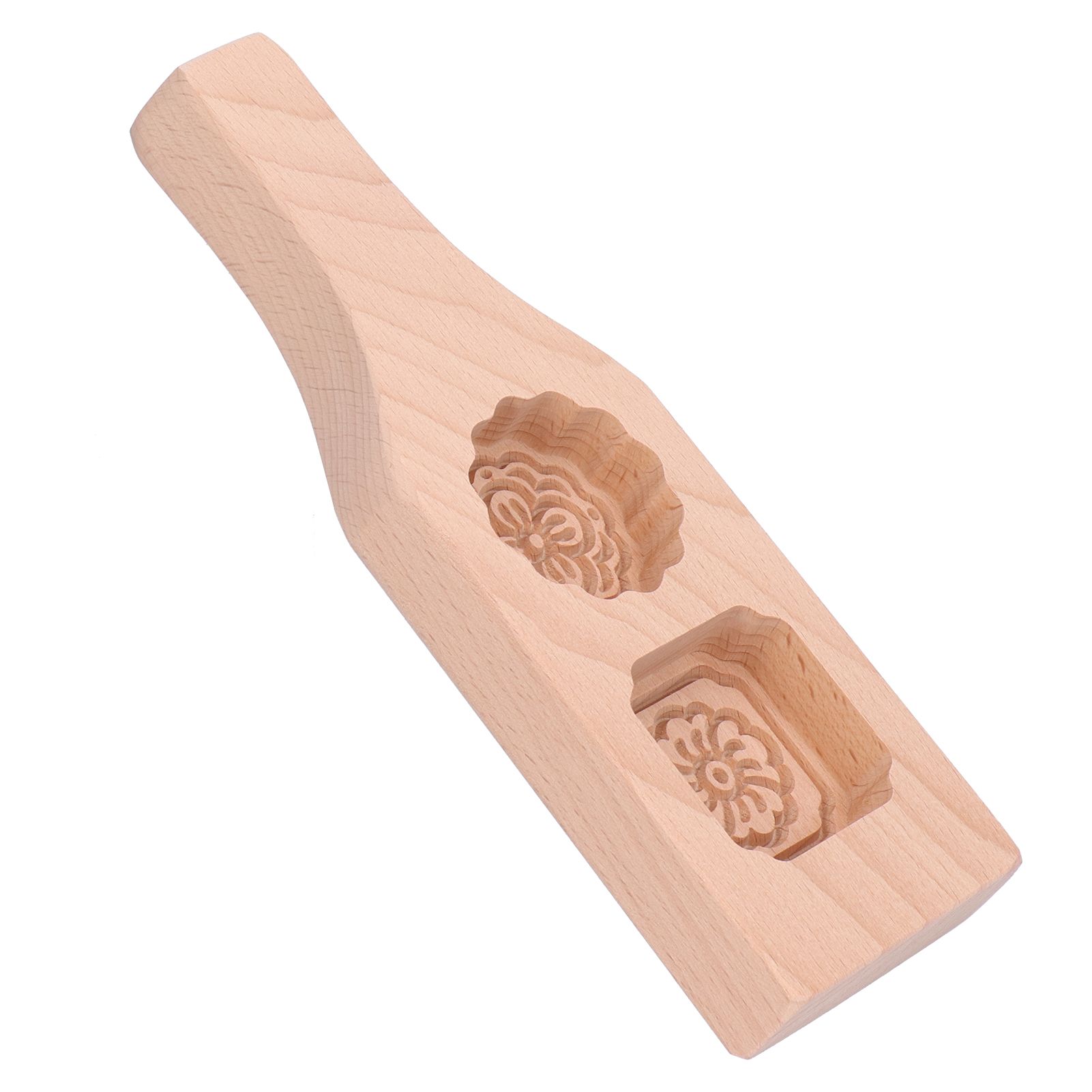 Mooncake Mold 2 Holes Chinese Style Wooden HandMade Pastry Baking Mold for view 6