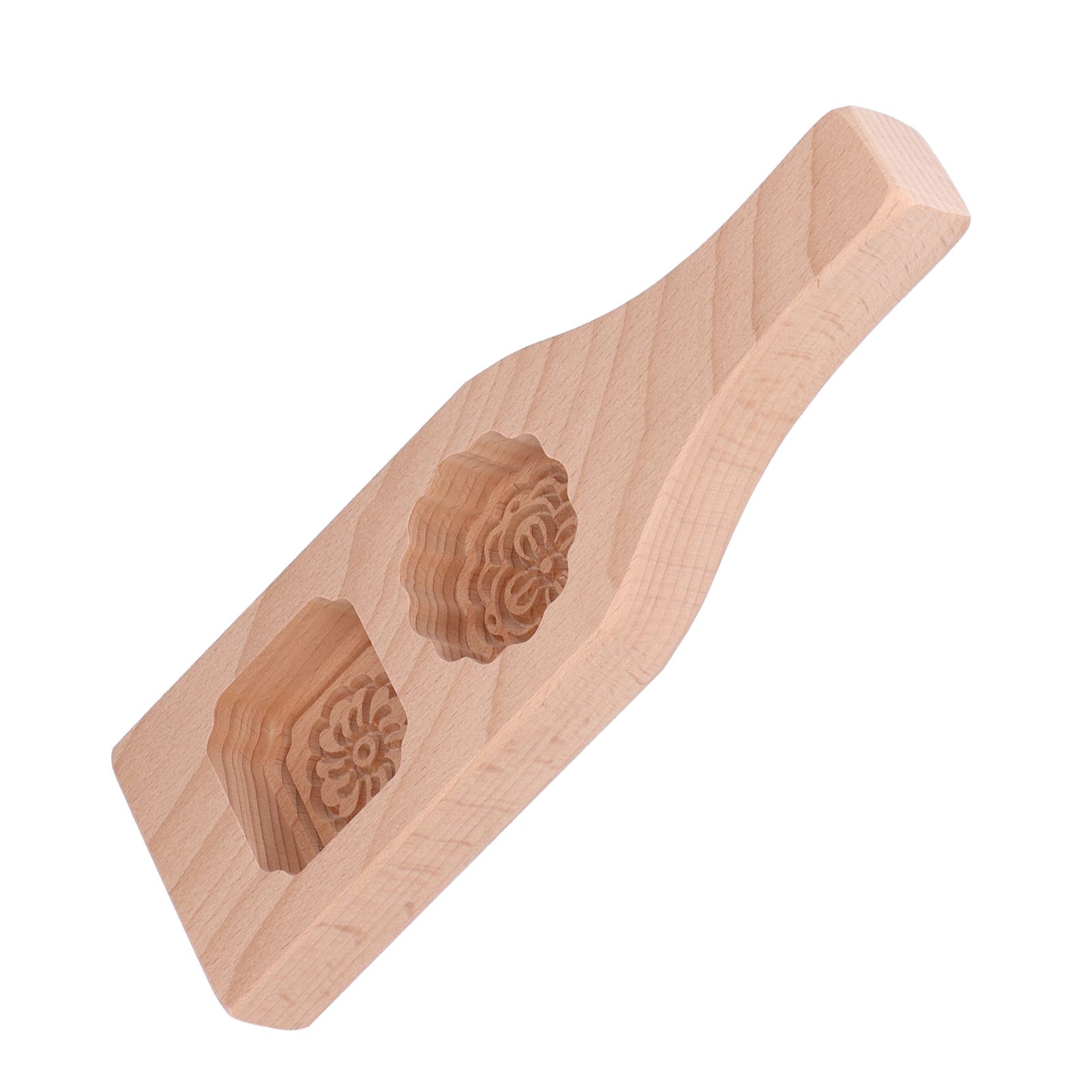 Mooncake Mold 2 Holes Chinese Style Wooden HandMade Pastry Baking Mold for view 8