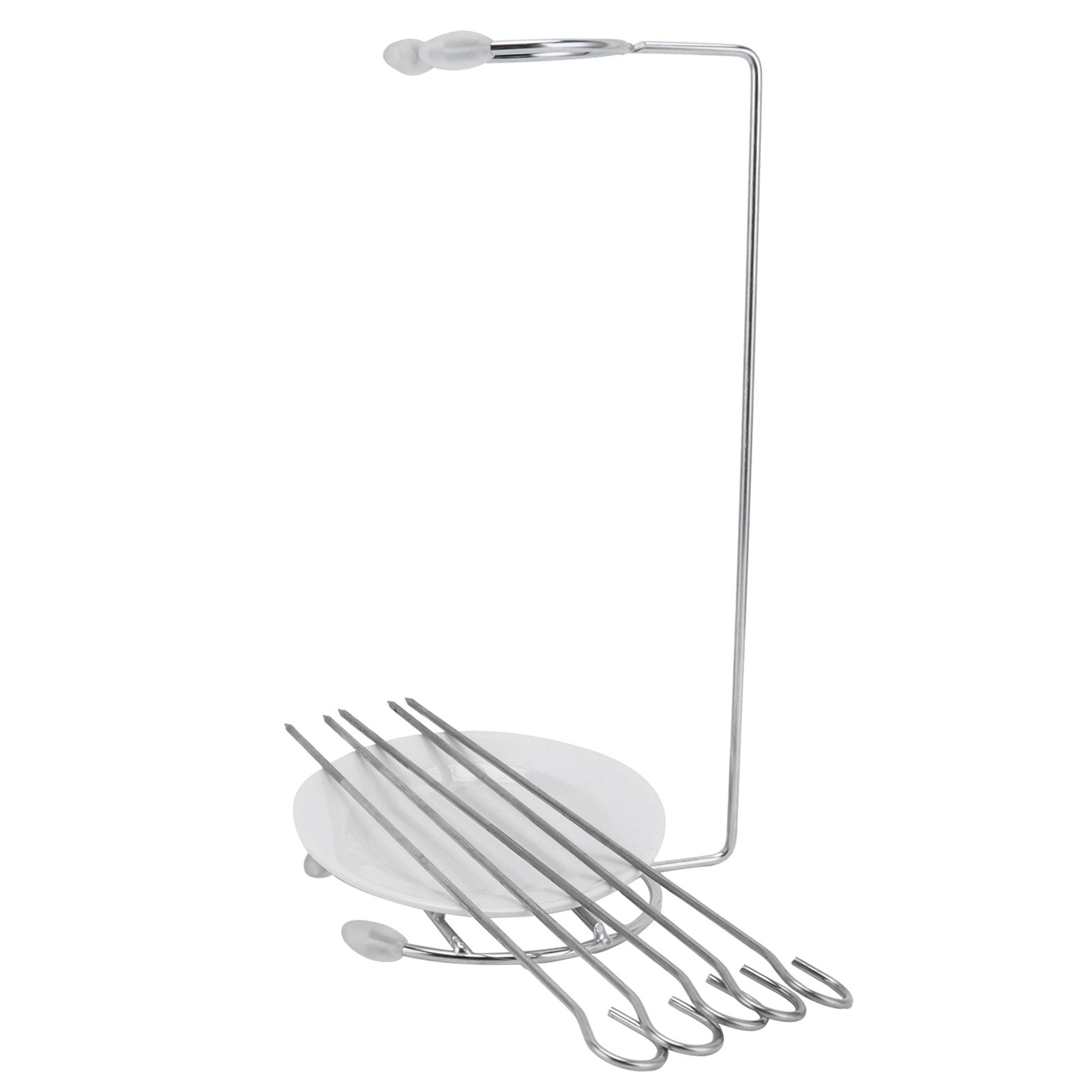 Barbecue Skewers Rack Stainless Steel BBQ Grill Rack Roaster Rotisserie view 5