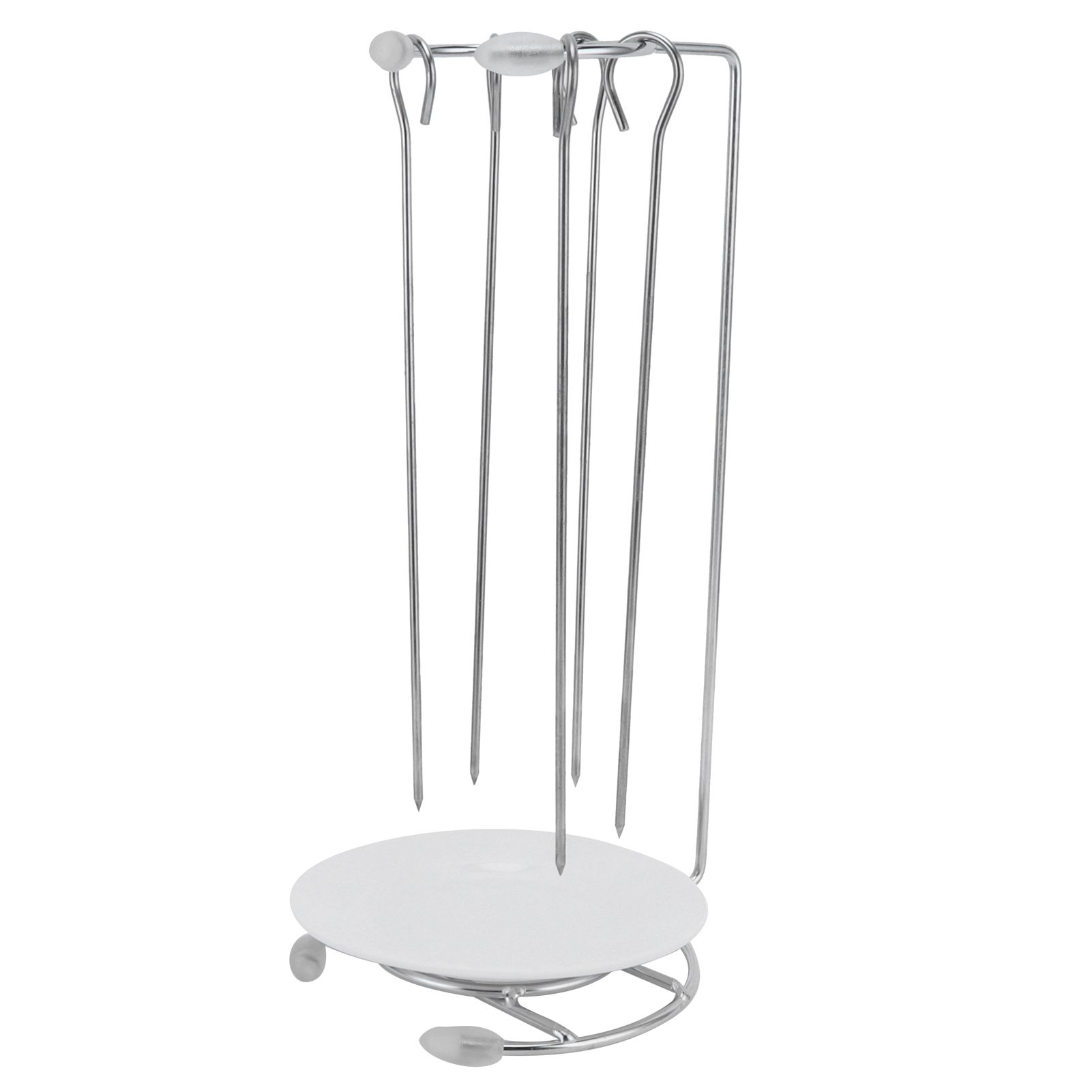 Barbecue Skewers Rack Stainless Steel BBQ Grill Rack Roaster Rotisserie view 7