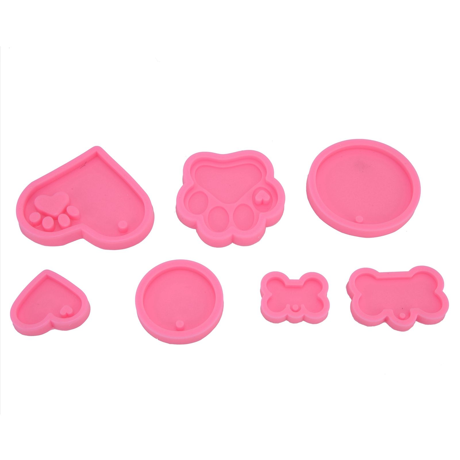 7Pcs/Set Silicone Chocolate Mold DIY Cute Fondant Mold Baking Tool for Bakery view 2