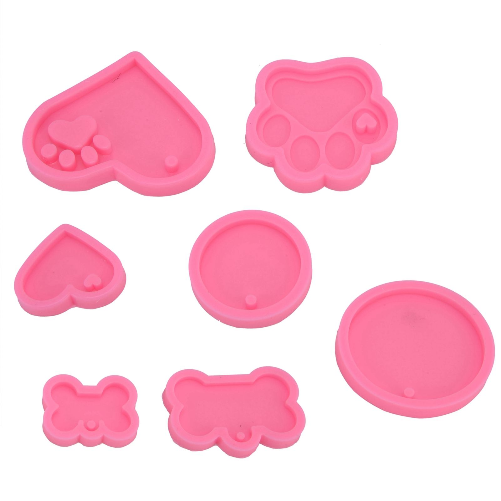 7Pcs/Set Silicone Chocolate Mold DIY Cute Fondant Mold Baking Tool for Bakery view 3