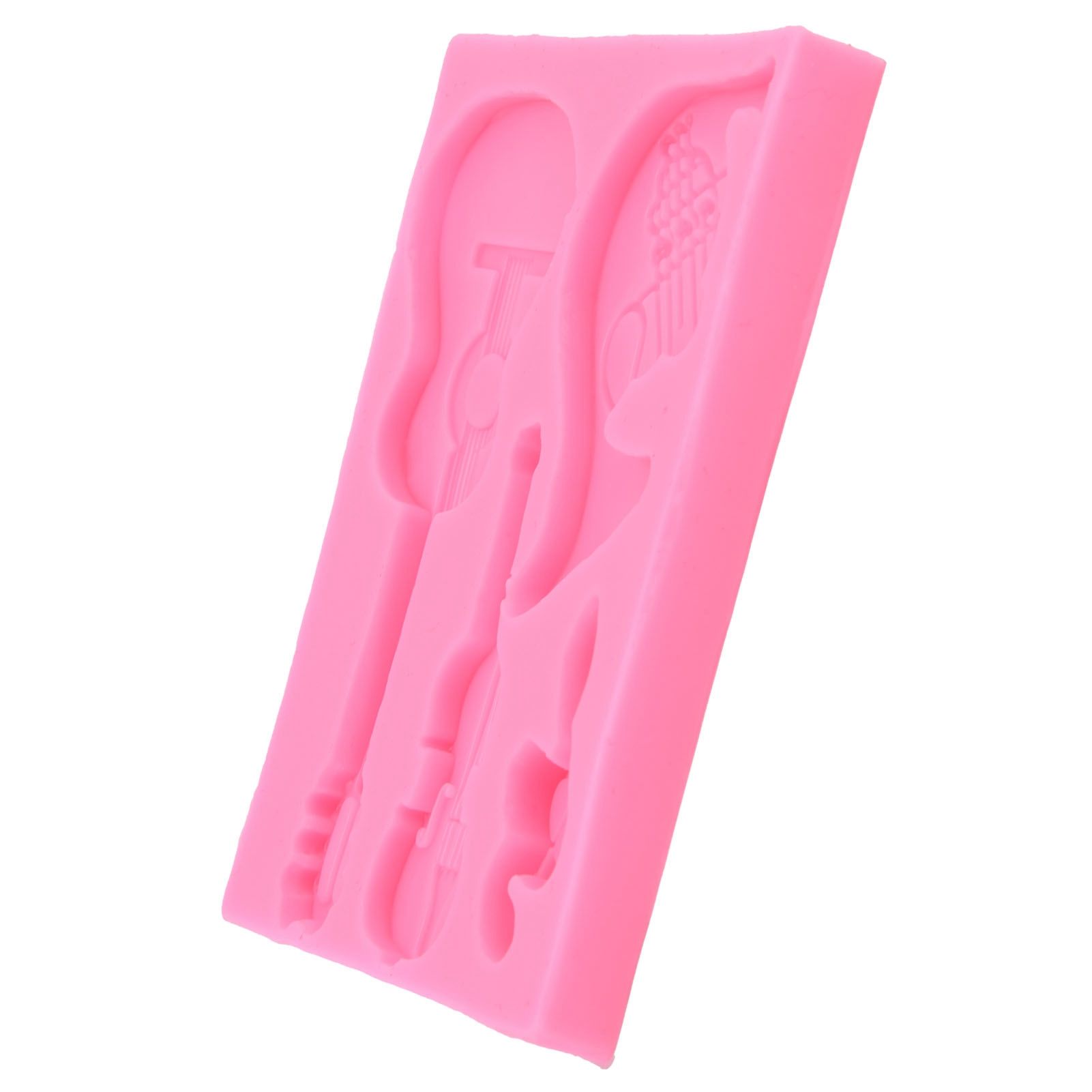 Guitar Shape Silicone Mold Chocolate Fondant Cake Decoration Mold for Home view 9