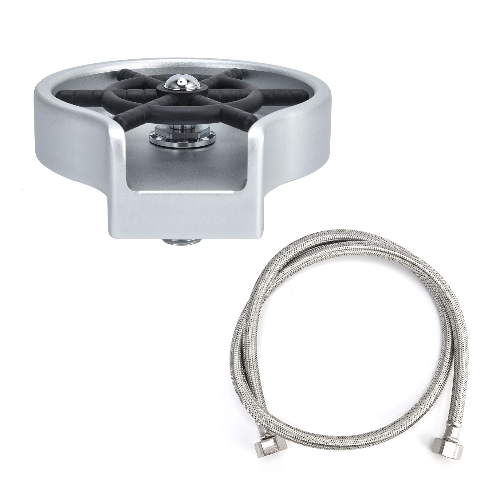 Kitchen Sink Glass Rinser High Pressure Automatic Cup Washer Cleaner with Hose