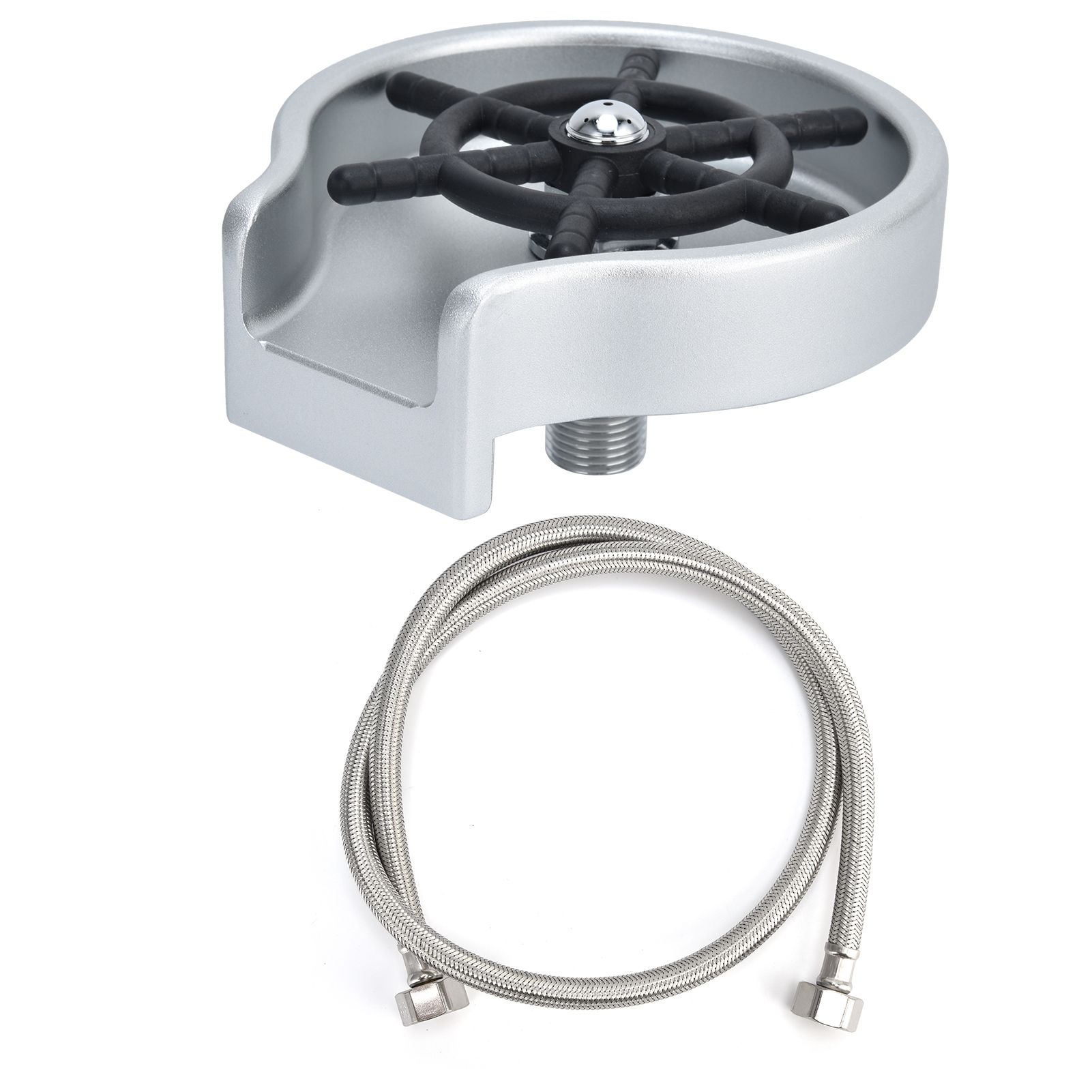Kitchen Sink Glass Rinser High Pressure Automatic Cup Washer Cleaner with Hose view 3