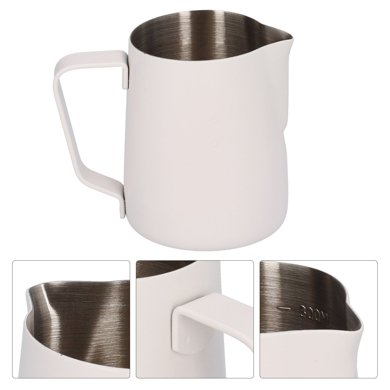 Stainless Steel Frothing Pitcher Milk Frothing Cup with Measurement Scales for view 4