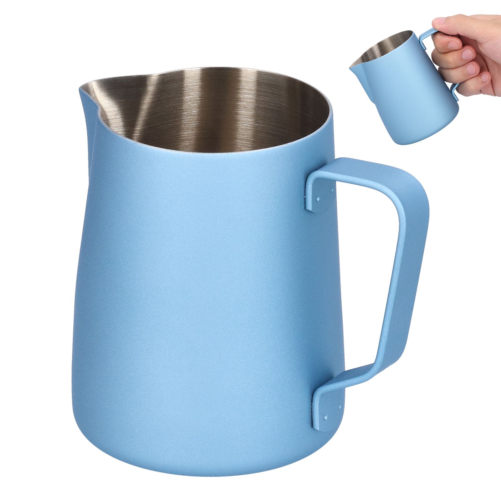 304 Stainless Steel Frothing Pitcher Coffee Milk Frothing Jug with Eagle view 9
