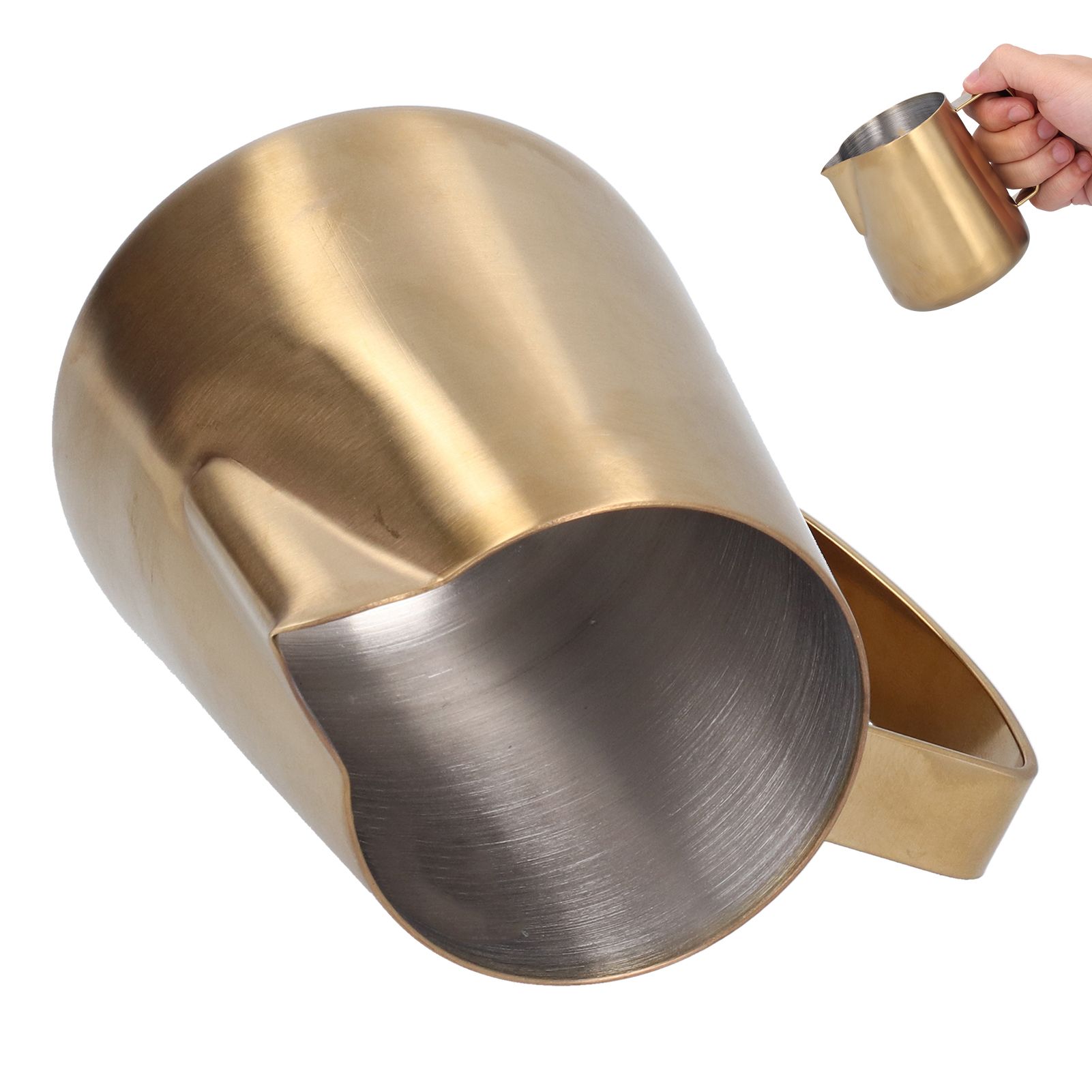 Stainless Steel Frothing Pitcher Mocha Milk Frothing Cup with Swan Pattern for view 8