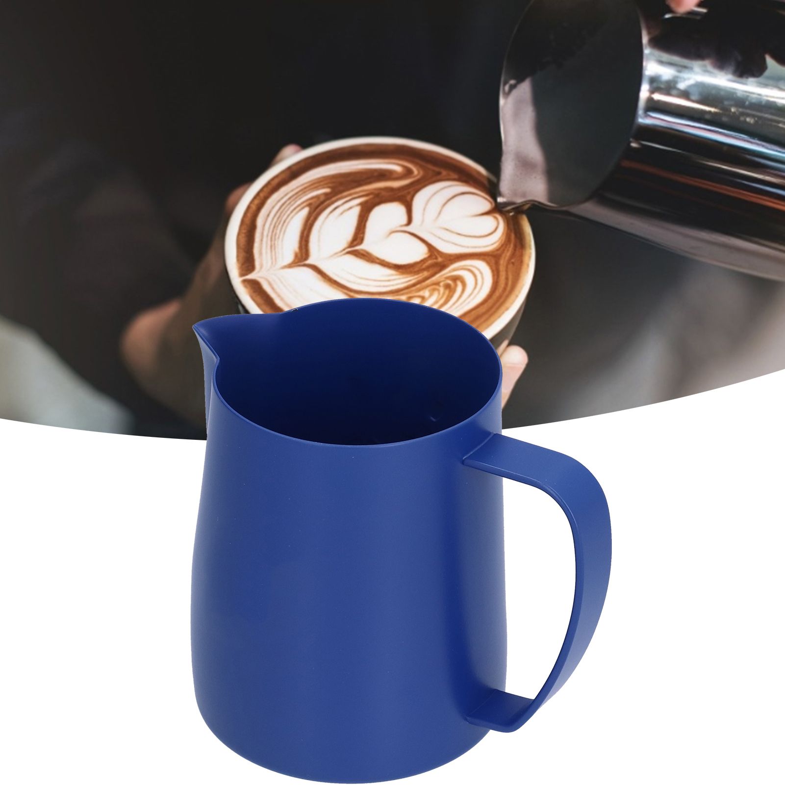 Stainless Steel Coffee Pitcher Milk Latte Frothing Cup with NonDrip Water view 11