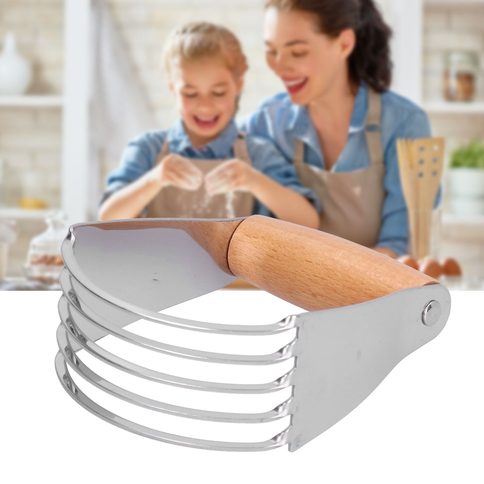 Stainless Steel Dough Blender Pastry Blender and Dough Cutter Professional view 12